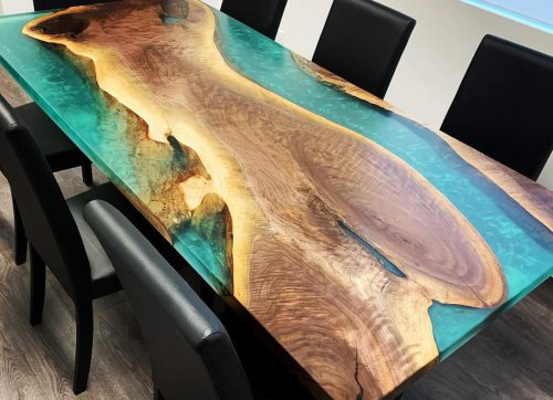 bàn gỗ epoxy